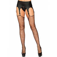 Чулки в сеточку со стразами черные Leg Avenue Rhinestone fishnet stockings O/S Bomba