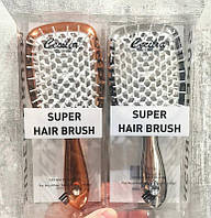 Гребінець для волосся срібло та бронза super hair brush cecilia