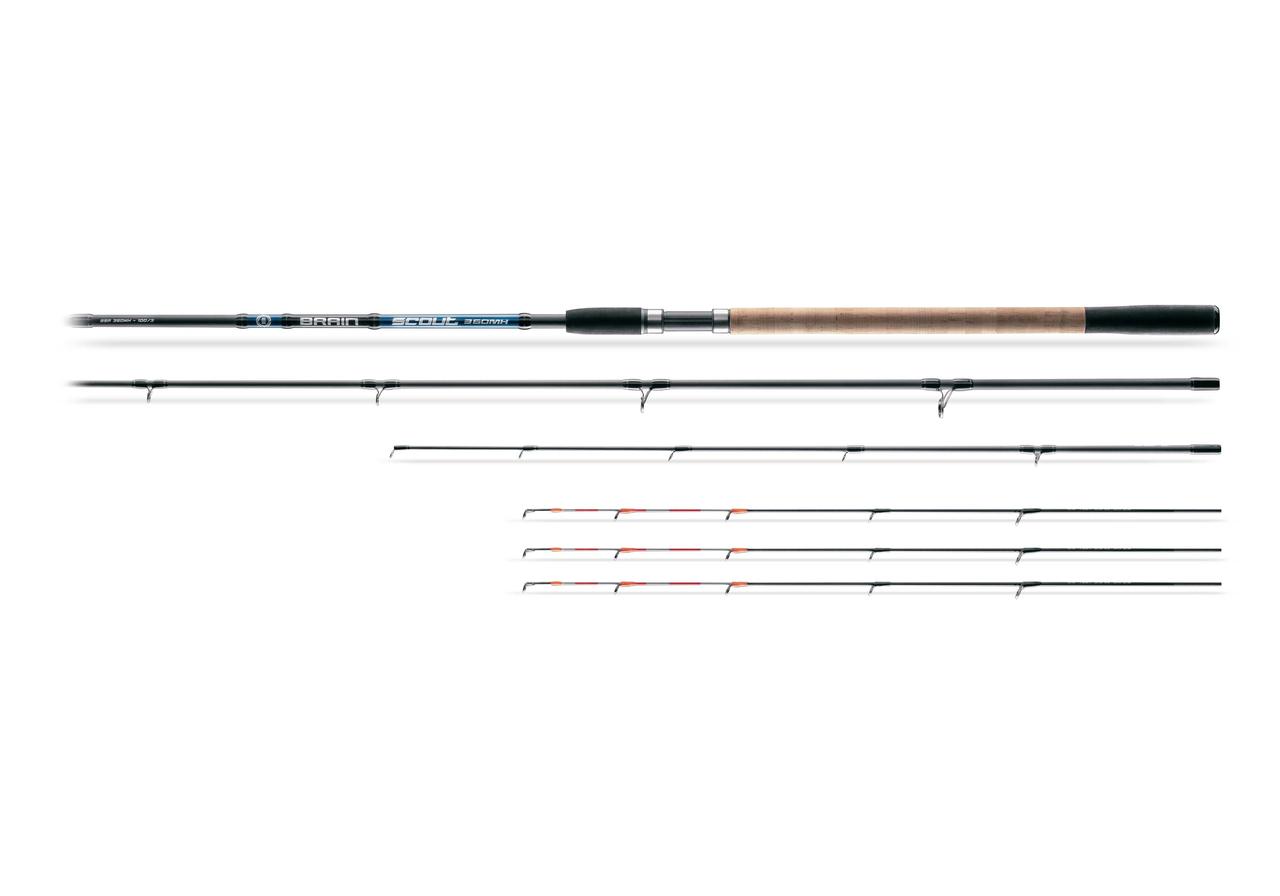 Вудлище фідерне Brain Scout 3.30 m max 80g Black EVA, фото 1