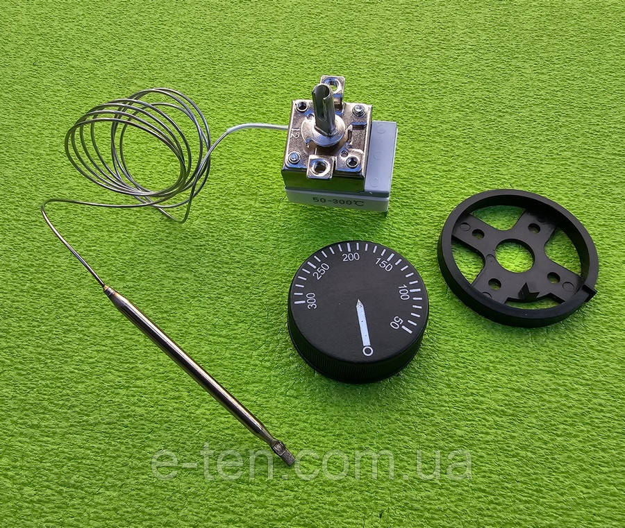 Терморегулятор капілярний механічний T= +50°С...+300°С / 16А / 250V / T150 / L=100см (3 контакти), фото 1