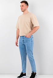 Стильні блакитні чоловічі джинси, розмір 28-36