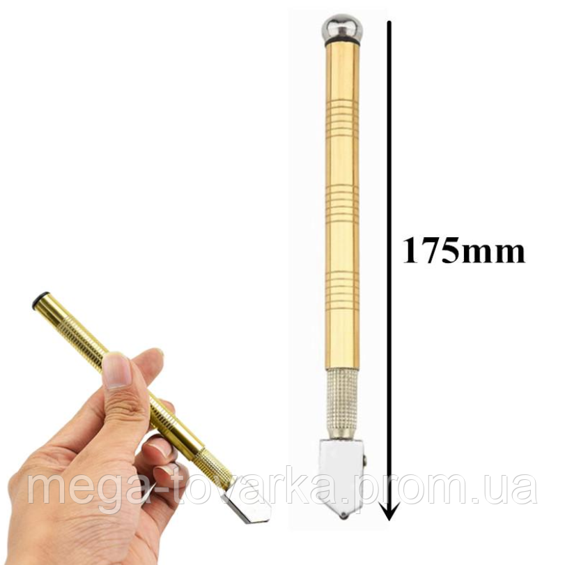 Склоріз масляний роликовий з металевою ручкою 17.5 см PMT-059 - фото 2 - id-p1835486828