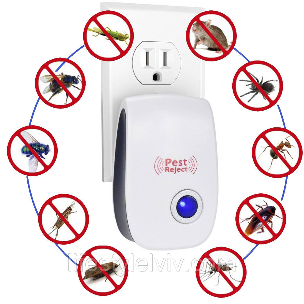 Ультразвуковий відлякувач комах Electronic Pest Repeller / Електронний відлякувач гризунів, фото 1