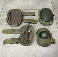 Тактические наколенники и налокотники защитные военные штурмовые Комплект тип 2, 100+ кг