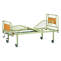 Медичне ліжко з двома ручками для регулювання з вставками з дерева та колеса для ліжка(комплект 4шт)