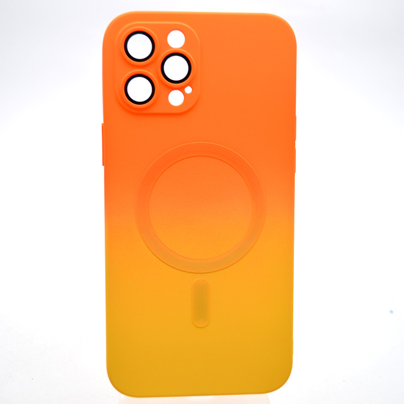 Чохол накладка з MagSafe Bright Case для Apple iPhone 12 Pro Max Orange-Yellow, фото 1