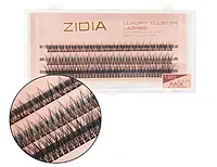 Пучкоые ресницы Zidia Cluster lashes fish tail 12D C 0,10 MIX