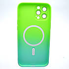 Чохол накладка з MagSafe Bright Case для Apple iPhone 12 Pro Max Green-Turquoise, фото 4