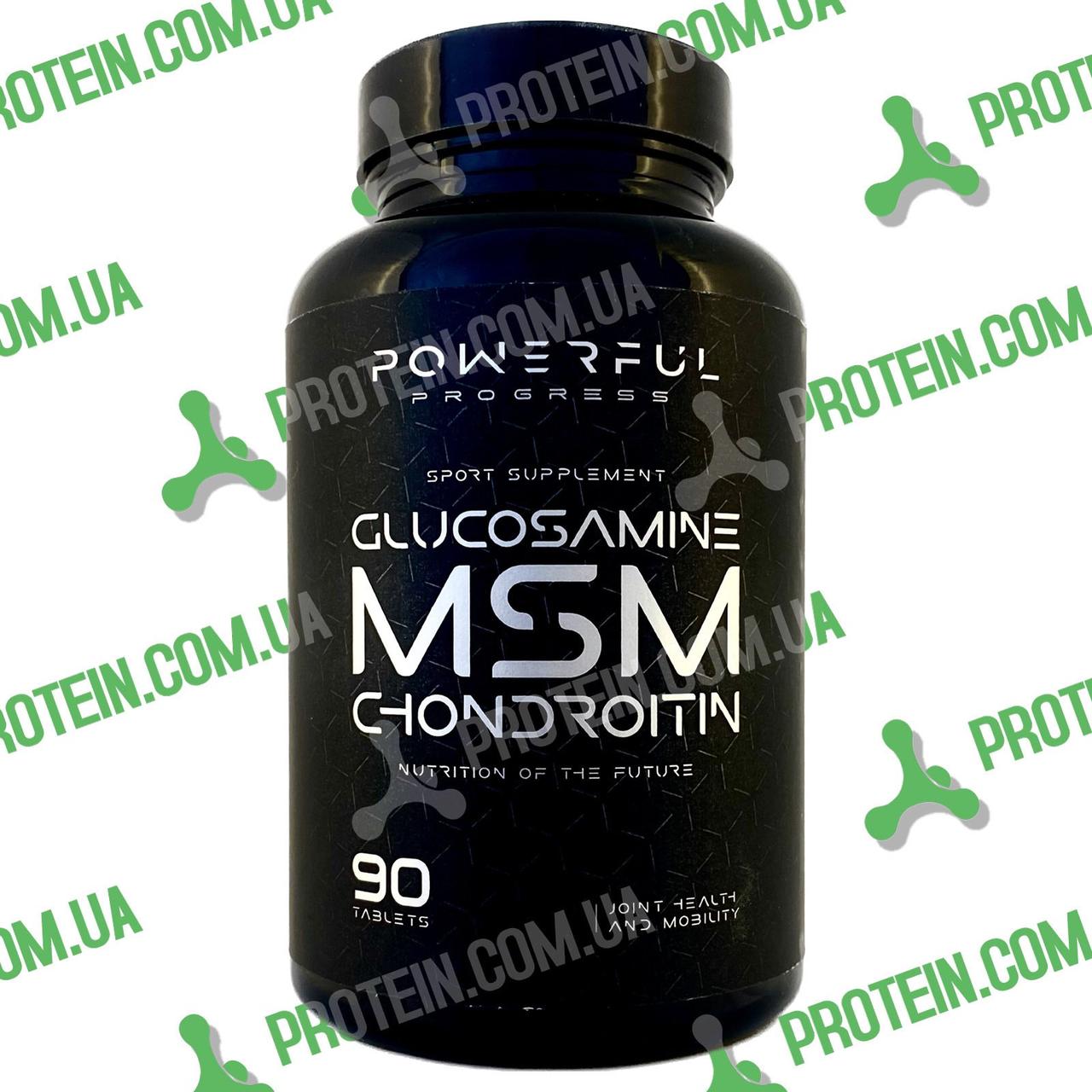 Хондропротектор Powerful Progress Glucosamine Chondroitin MSM 90 таб (Аналог Ultimate Nutrition)
