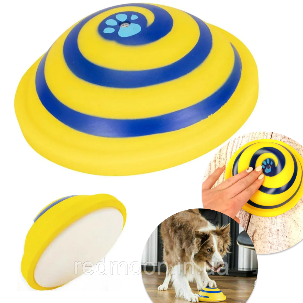 Іграшка пищалка для домашніх собак WOOF GLIDER, 16см / Гумова інтерактивна іграшка зі звуком для тварин, фото 1