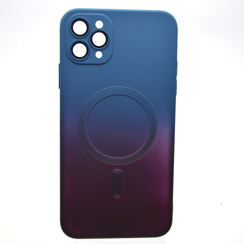 Чохол накладка з MagSafe Bright Case для Apple iPhone 11 Pro Max Plum-Blue, фото 1