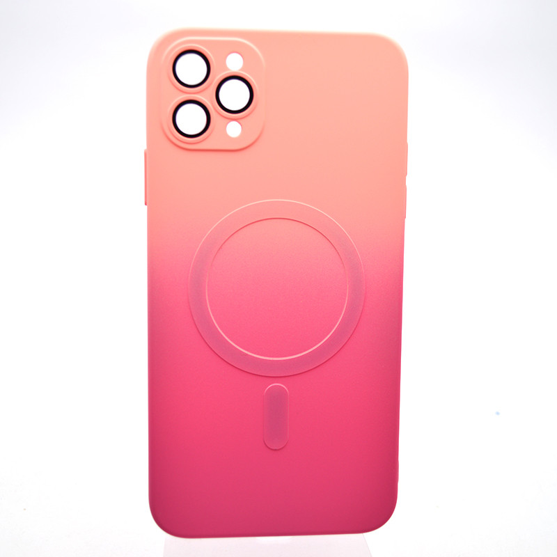 Чохол накладка з MagSafe Bright Case для Apple iPhone 11 Pro Max Peach-Barbie Pink, фото 1
