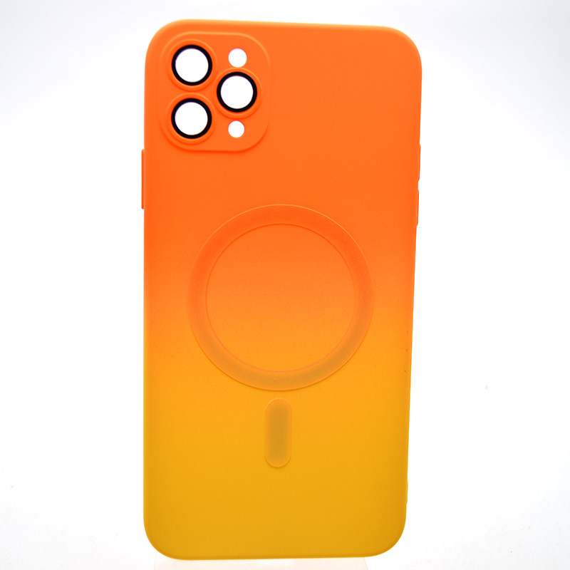 Чохол накладка з MagSafe Bright Case для Apple iPhone 11 Pro Max Orange-Yellow, фото 1
