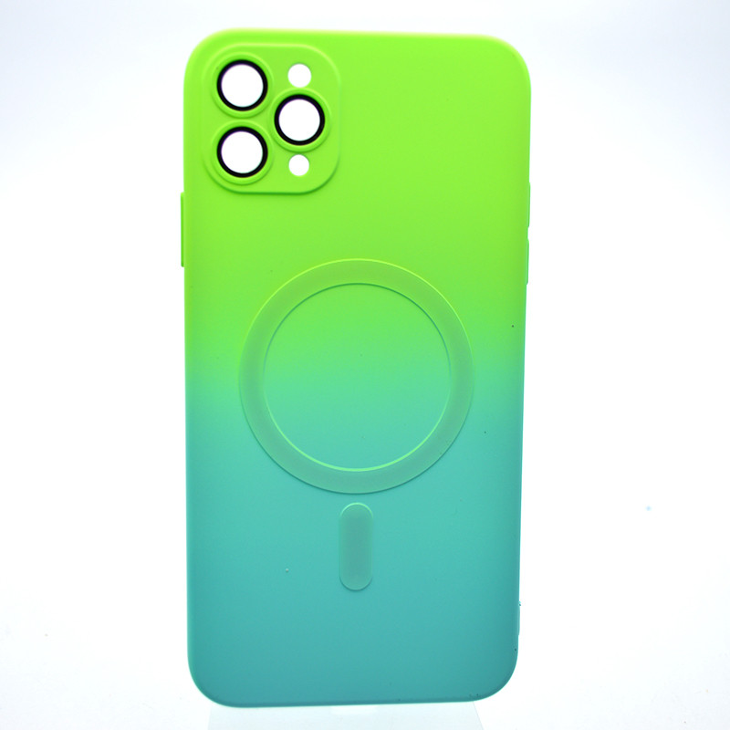 Чохол накладка з MagSafe Bright Case для Apple iPhone 11 Pro Max Green-Turquoise, фото 1