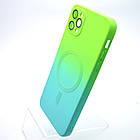 Чохол накладка з MagSafe Bright Case для Apple iPhone 11 Pro Max Green-Turquoise, фото 3