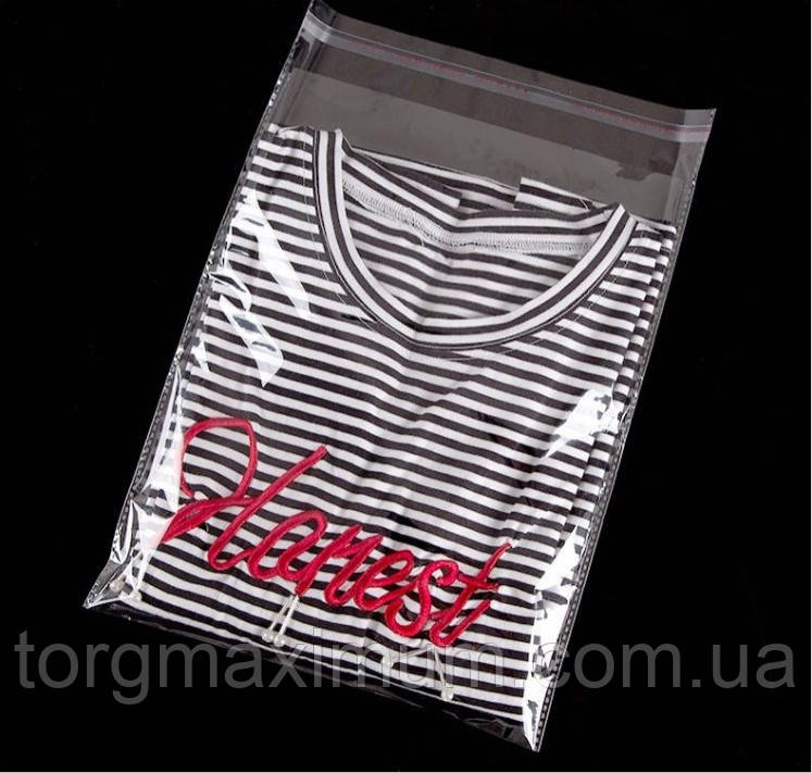 Пакети 20*25 (см) з липкою стрічкою (20мкрн) 50 шт, фото 1