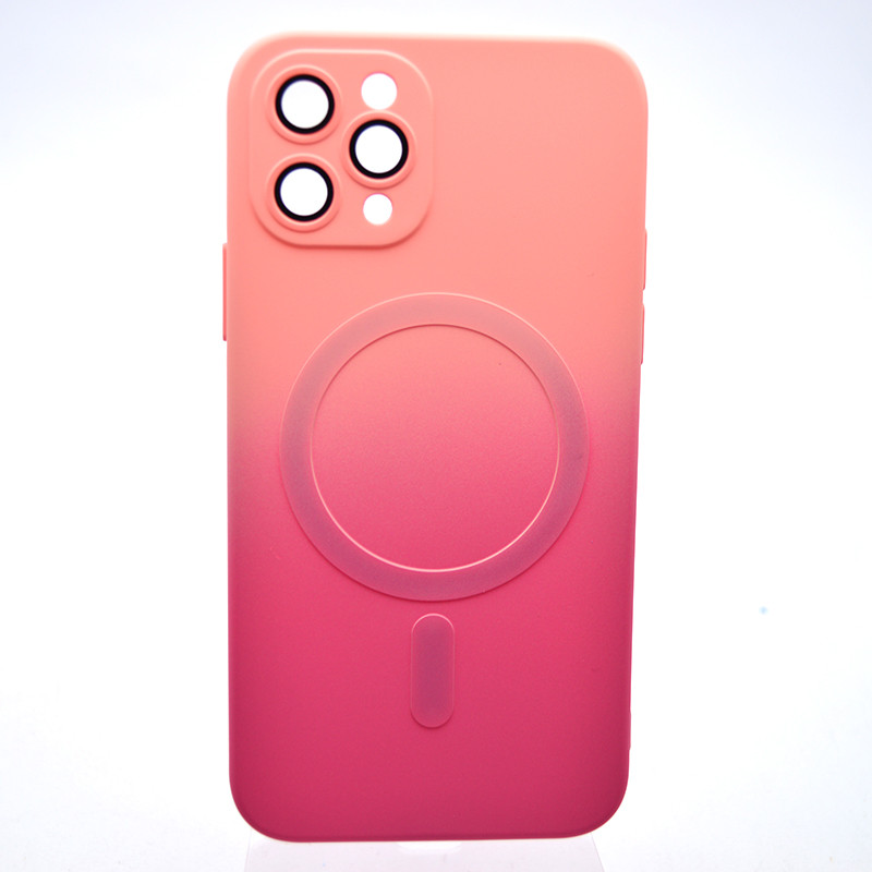 Чохол накладка з MagSafe Bright Case для Apple iPhone 11 Pro Peach-Barbie Pink, фото 1