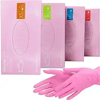 Рукавички нітрилові Nitrylex® Pink, щільність 3.5 г. (50 пар/пак)