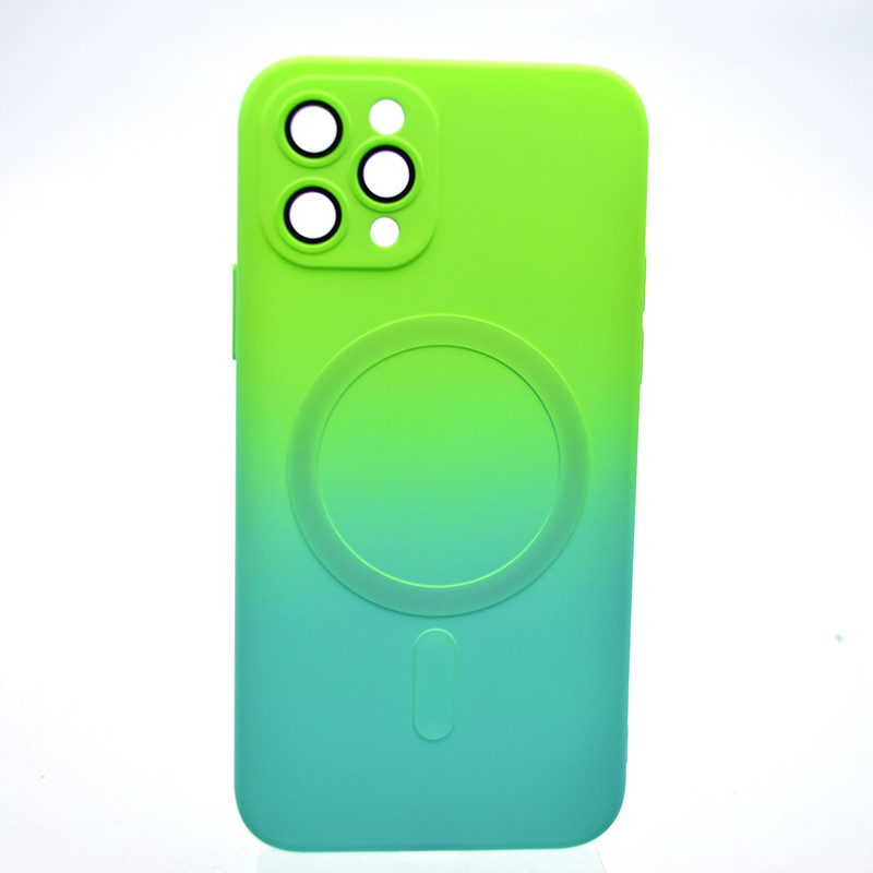 Чохол накладка з MagSafe Bright Case для Apple iPhone 11 Pro Green-Turquoise, фото 1