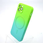 Чохол накладка з MagSafe Bright Case для Apple iPhone 11 Pro Green-Turquoise, фото 3