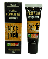 Крем для взуття темно-коричневий з аплікатором ємкість 75 мл "BLYSKAVKA" - легкий догляд за взуттям