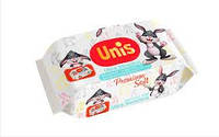 Влажные салфетки без запаха UNIS упаковка с клапаном количество 120 шт.