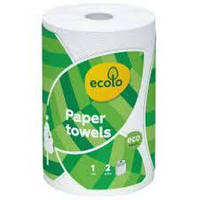 Полотенца бумажные "ECOLO" 2 слоя 1 рулон в упаковці