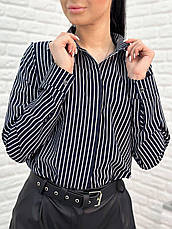 Жіноча сорочка у смужку "Sail" синя, фото 2