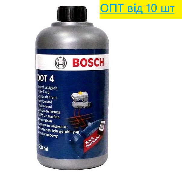 Гальмівна рідина 1 л "DOT-4" BOSCH. Рідина гальмівна.