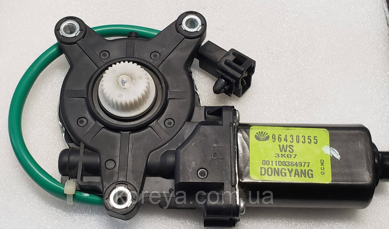 Мотор (двигун) склопідіймача лівий (шестерня) Ланос OE 96430355, фото 1