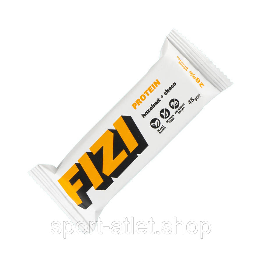 Батончик Fizi Protein Bar, 45 грам, фундук-шоколад