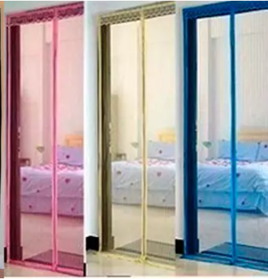 Антимоскітна дверна сітка на магнітах 210*100 см кольорова, фото 1