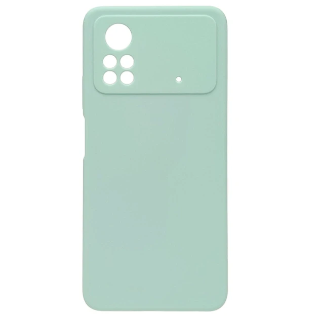 Чохол Silicone case Camera Protective для Xiaomi Poco X4Pro Sea blue (02) бірюза