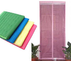 Антимоскітна дверна сітка на магнітах 210*100 см кольорова, фото 4