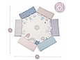 Килимок навчальний для малюків розвивальний MoMi Play Pastel діаметром 98 см MAED00017, фото 4