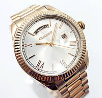 Мужские часы, браслет, итальянский бренд Guardo 012747-5. Розовое золото. Календарь. Новинка.Оригинал.