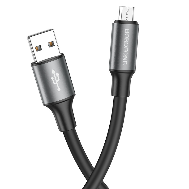 Кабель для зарядки MicroUSB Android BOROFONE BX82 |1м/2.4A| Чорний