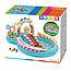 Надувний ігровий центр «Карамель», 259*191*130 см, з гіркою, водограєм, кульками, Intex 57149, фото 5