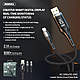 Кабель для заряджання телефону REMAX Leader Smart Display USB Lightning RC-096i 120 см |2.1A| Чорний, фото 3