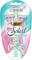 Станки для бритья BIC Miss Soleil Sensitive, на 3 лезвия (3шт.)