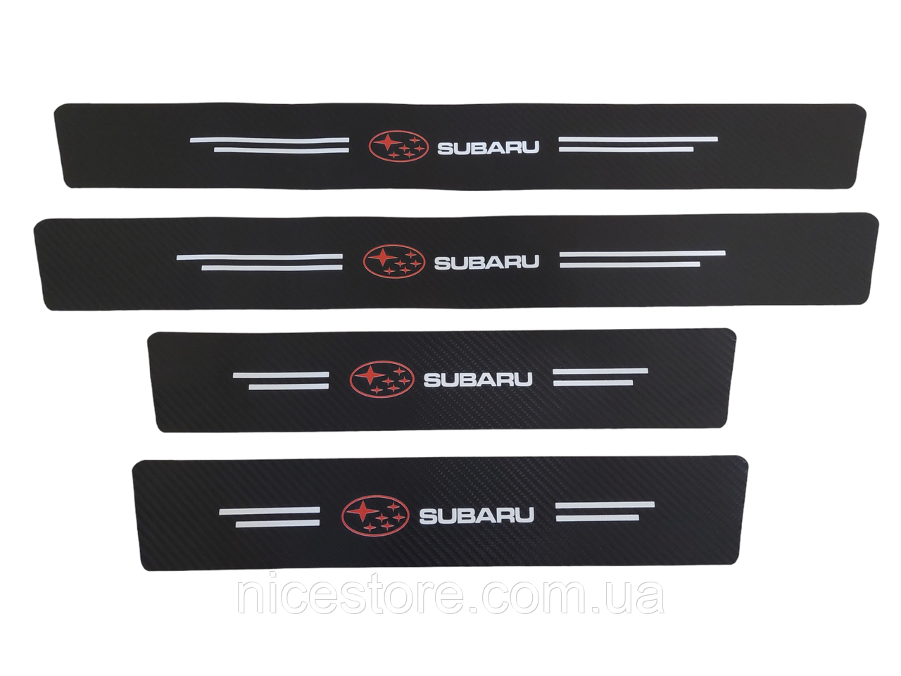 Захисна плівка на пороги авто з логотипом Subaru всі моделі та інші марки автомобілів, фото 1