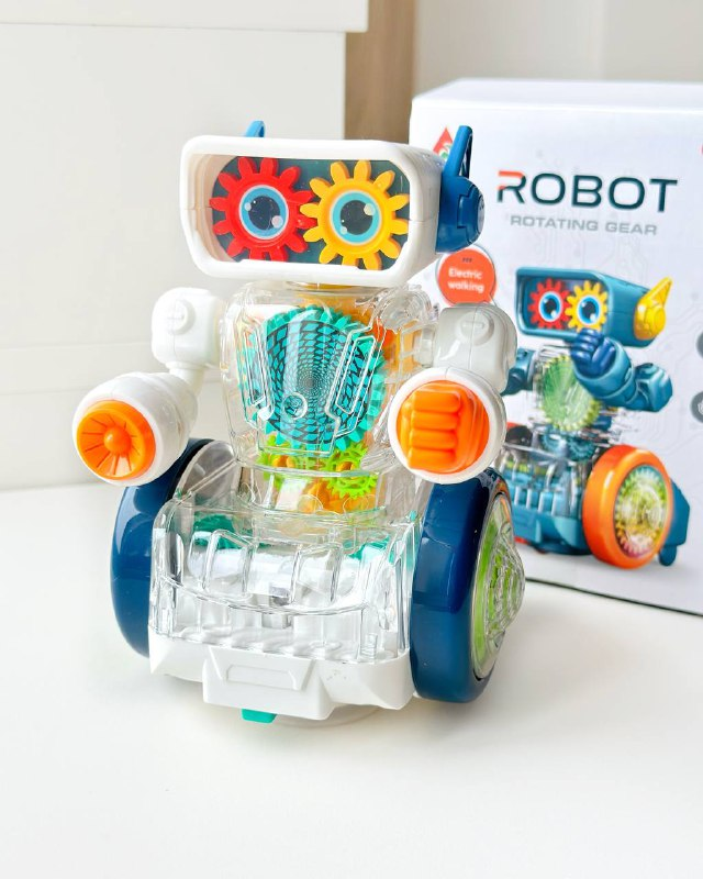 Дитячий робот що рухається та їздить FS238-6 A з підсвіткою та музикою  Білий
