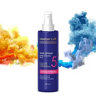 Лак для волосся екстрасильної фіксації Master LUX Hair Spray Extra Strong Hold 250 мл.