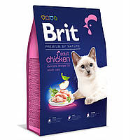 Кошачий корм для взрослых котов Brit Premium Cat Adult Chicken курица 8 кг.