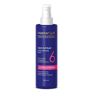 Лак для волосся ультрасильної фіксації Master LUX Hair Spray Ultra Strong Hold 250 мл.