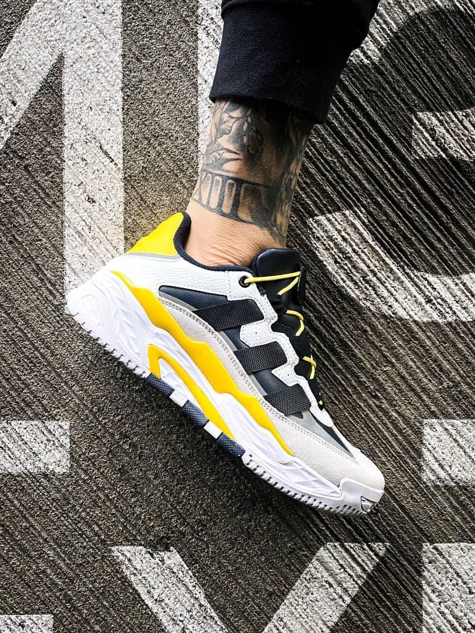 Yellow black cheap and white adidas