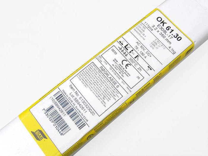 Сварочные электроды ESAB OK 61.30 2.5x300 мм - фото 2 - id-p312246568