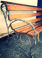  Скамейка для дачи и сада (металл ковка + дерево) 7