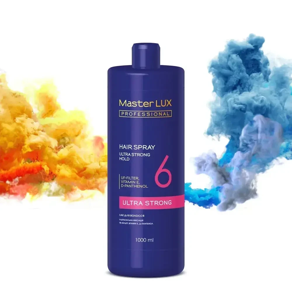 Лак для волосся ультрасильної фіксації Master LUX Hair Spray Ultra Strong Hold 1000 мл.