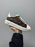 Жіночі кросівки Louis Vuitton Time Out Monogram Cacao Brown White 1A8FJR